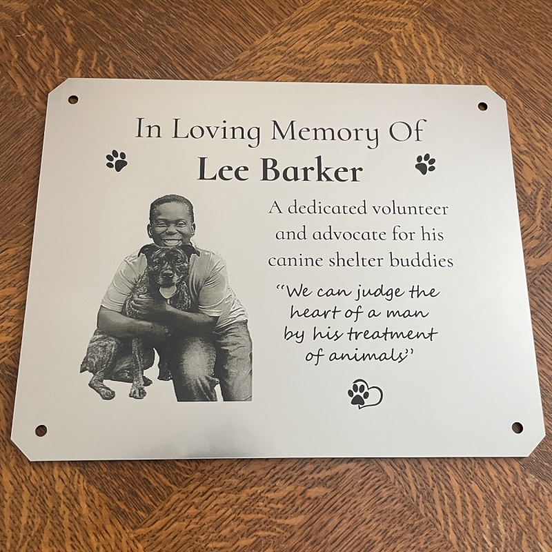 Custom Sizes Memorial plaque in remembrance plaque with photograph personalised custom size memorial plaques in centimetres various colours